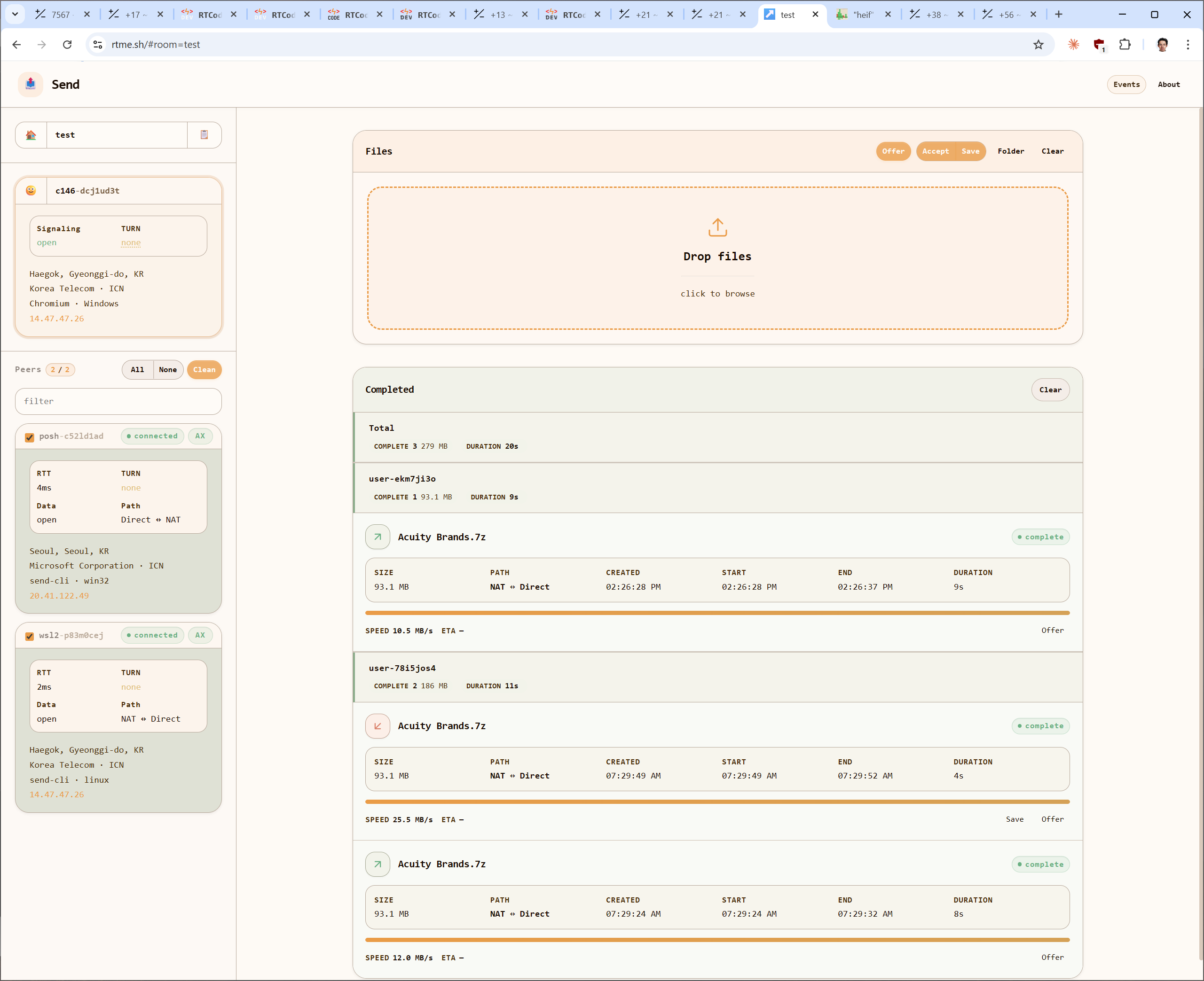 Send web app in Chrome